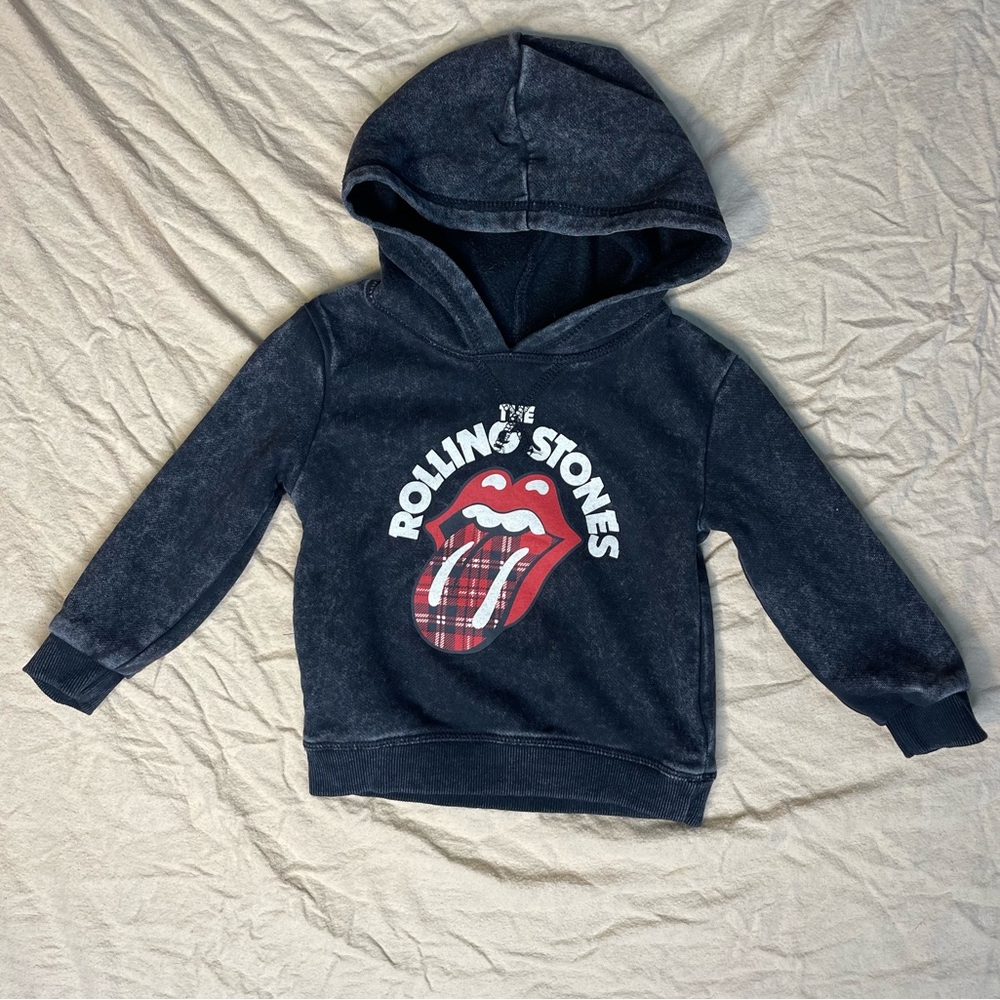 The Rolling Stones Plaid Tongue Logo Hoodie Children’s 2T